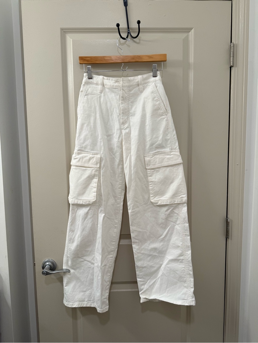 TNA White Button-Fly Pants